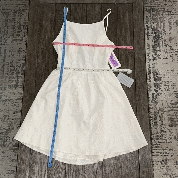 Hailey Logan by Adrianna Papell Spaghetti Strap Brocade Mini Dress - Picture 7 of 9